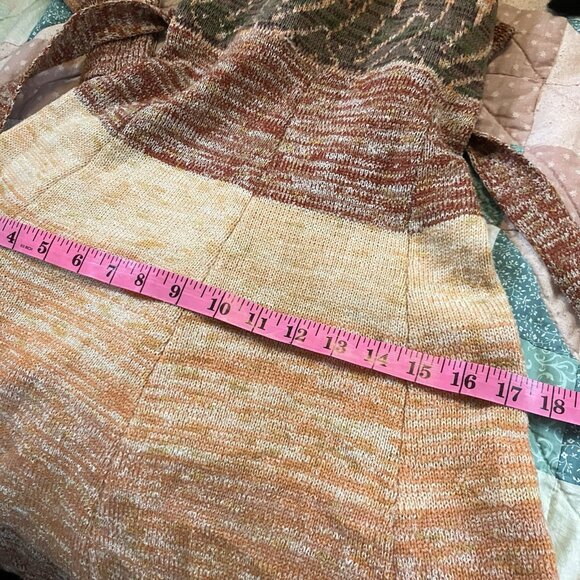 Vintage Mother Nature Joseph Ribkoff Mod Bodycon Knit Dress Womens 70s Boho - Picture 11 of 13